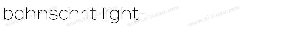 bahnschrit light字体转换